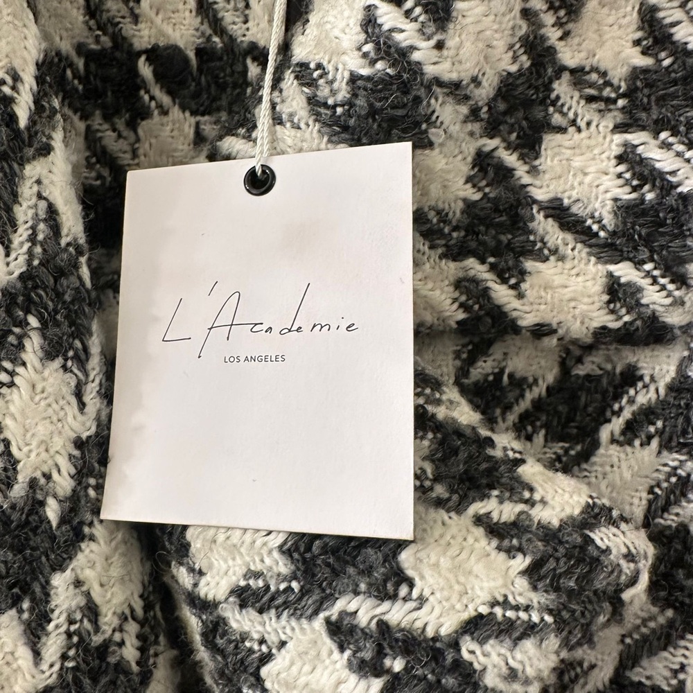 L'Academie the Celena Coat in Black & Ivory size XS NWT - Picture 8 of 9